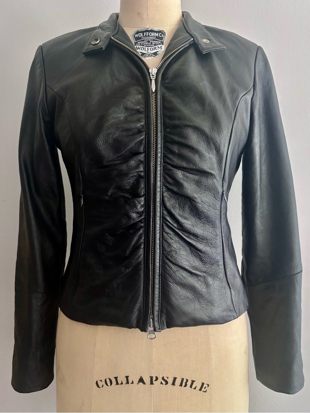 Wilsons Leather Maxima Black Leather Motorcycle Jacket